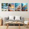 4 Pack Diamond Art Kits for Adults,5D Beach Diamond Painting DIY Diamond Art Sea Turtle Diamond Painting Kits for Adult